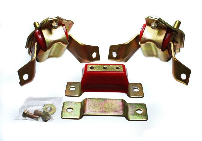 Energy Suspension 84 - 95 Ford Mustang 5.0 V8 Performance Polyurethane Motor & Transmission Mount Set | eng4.1124R - JDMuscleSPK280349