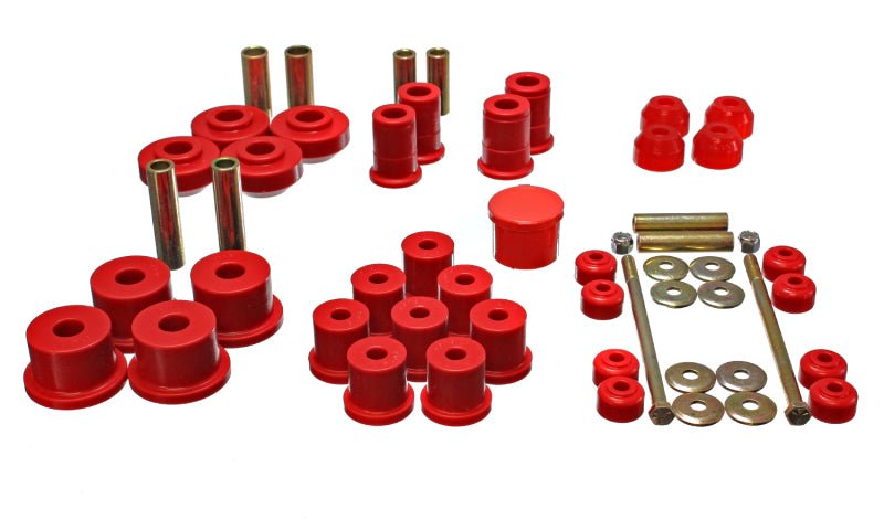 Energy Suspension Hyper - Flex Master Bushing Set for 1967 - 1973 Ford Mustang - Red | eng4.18111R - JDMuscleSPK236115