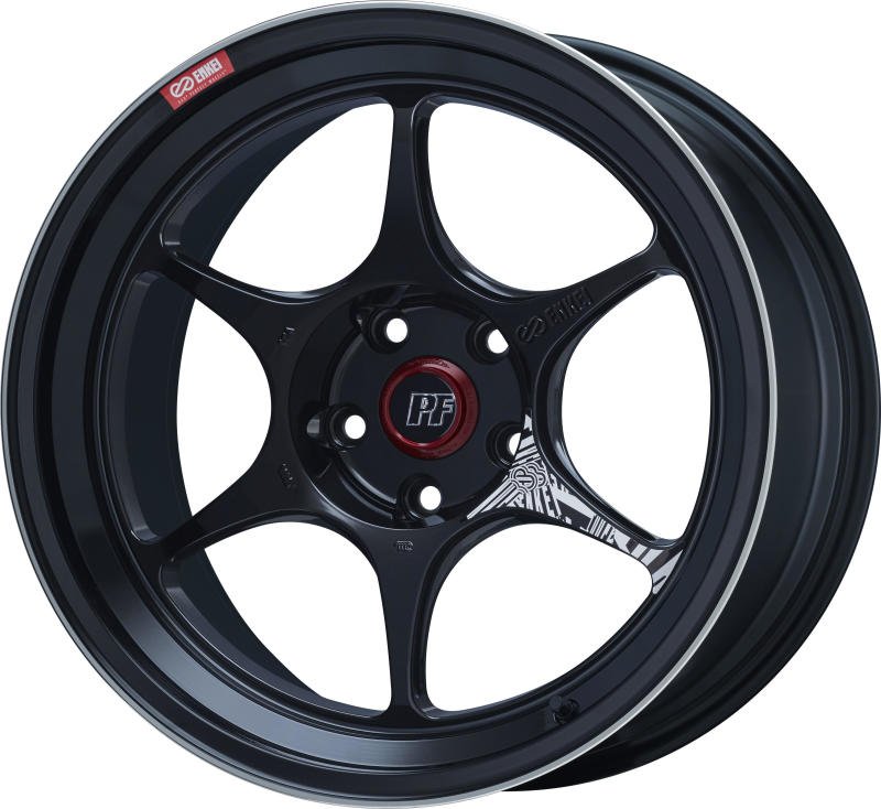 Enkei PF06 18x9.5 5x114.3 27mm Offset 75mm Bore Black Machined - JDMuscleSPK611080