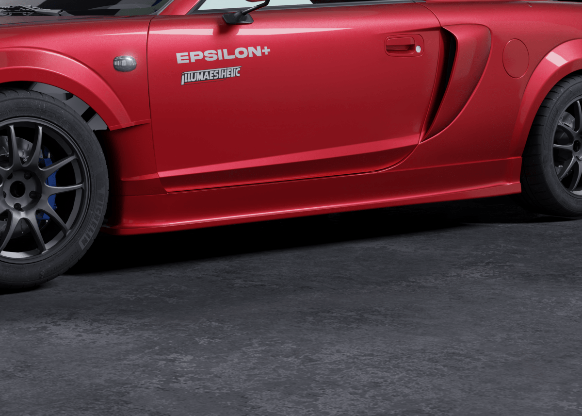 Epsilon+ [00-05 MR2 Spyder ZZW30] Side Skirt Fender Combo - JDMuscleSide Skirtssku-41550251163692Fiberglass