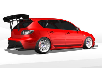 Epsilon+ [04-09 Mazdaspeed3 Gen1 BK] Diffuser V1+ - JDMuscleDiffusers and Vortex Generatorssku-40221761470508