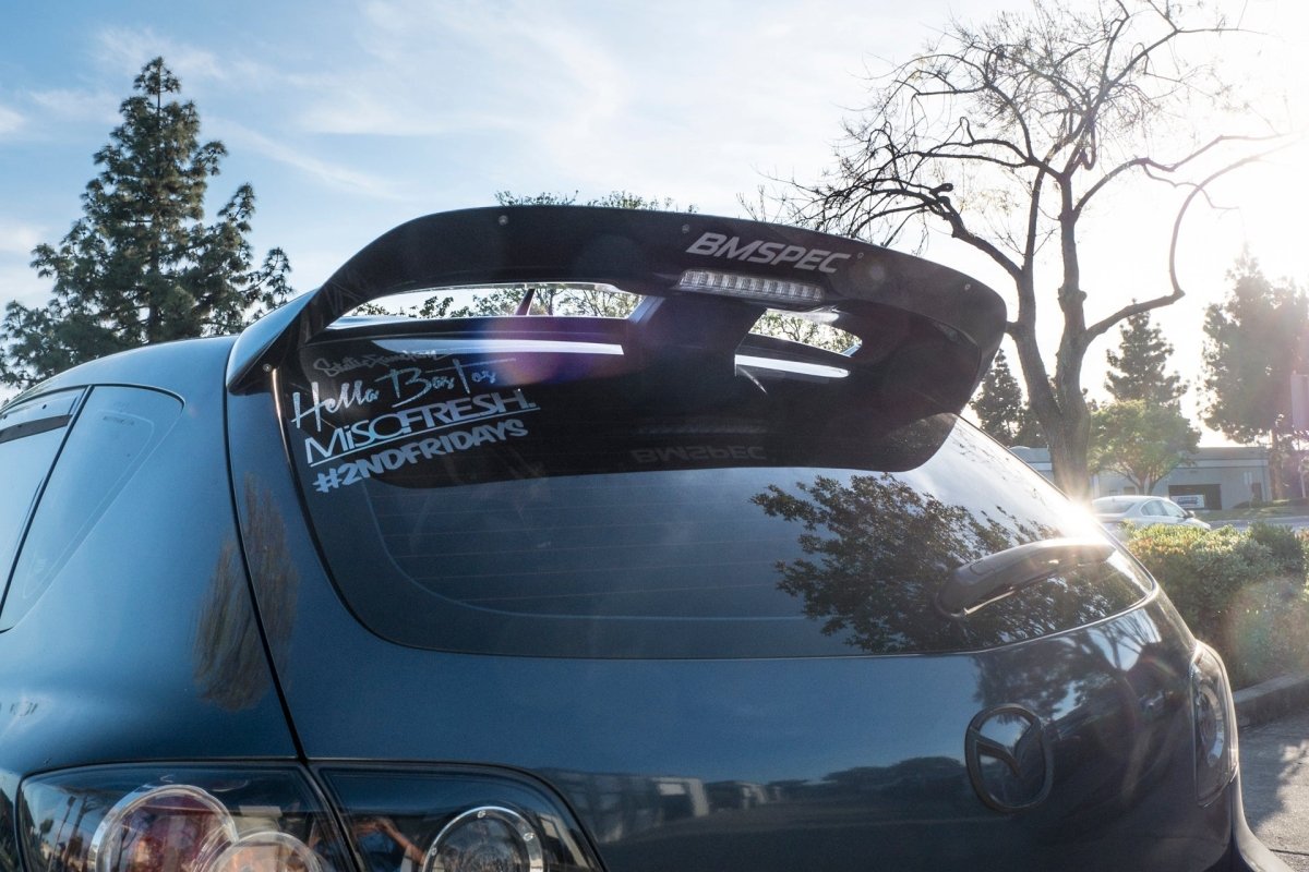 Epsilon+ [07-09 Mazdaspeed 3 Gen1 BK] Spoiler Extension - JDMuscleSpoiler and Wing Accessoriessku-40294316277804ACMClear Anodized