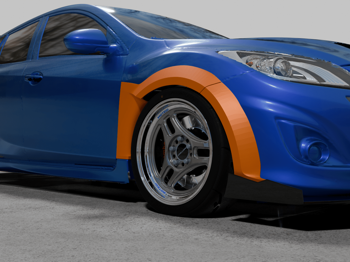 Epsilon+ [10-13 MazdaSpeed 3 BL] Fender Flare Widebody - JDMuscleFenderssku-44004888018988Fiberglass