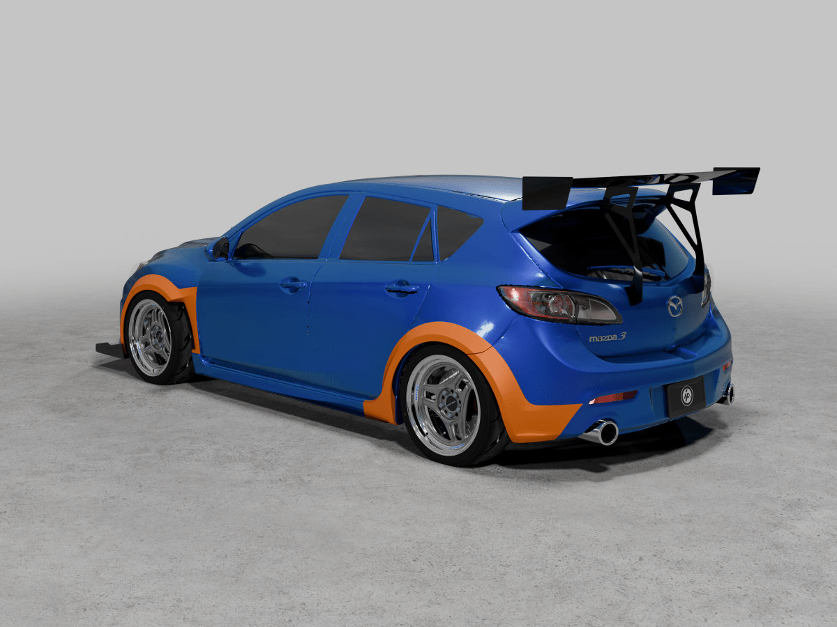 Epsilon+ [10-13 MazdaSpeed 3 BL] Fender Flare Widebody - JDMuscleFenderssku-44004888018988Fiberglass