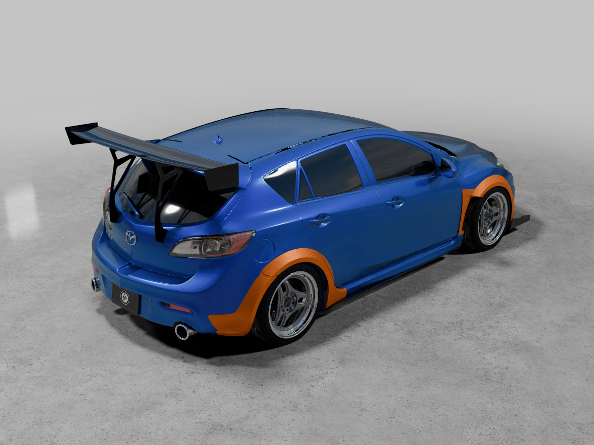 Epsilon+ [10-13 MazdaSpeed 3 BL] Fender Flare Widebody - JDMuscleFenderssku-44004888018988Fiberglass
