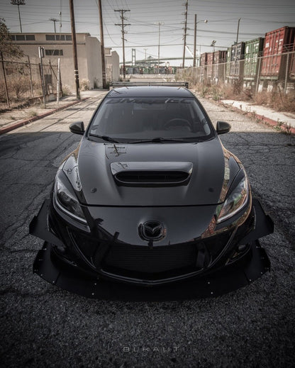 Epsilon+ [10-13 Mazdaspeed3 Gen2 BL] Front Splitter - JDMuscleSplittersku-15021691732003