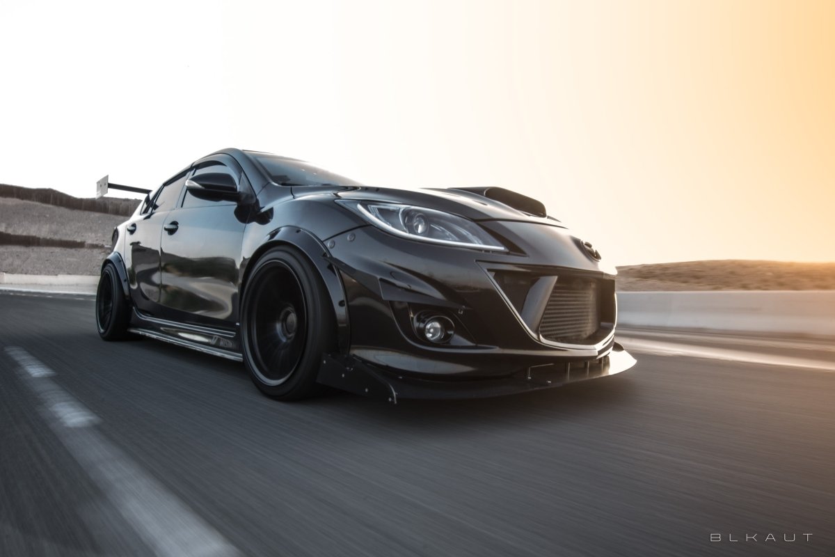 Epsilon+ [10-13 Mazdaspeed3 Gen2 BL] Front Splitter - JDMuscleSplittersku-15021691732003