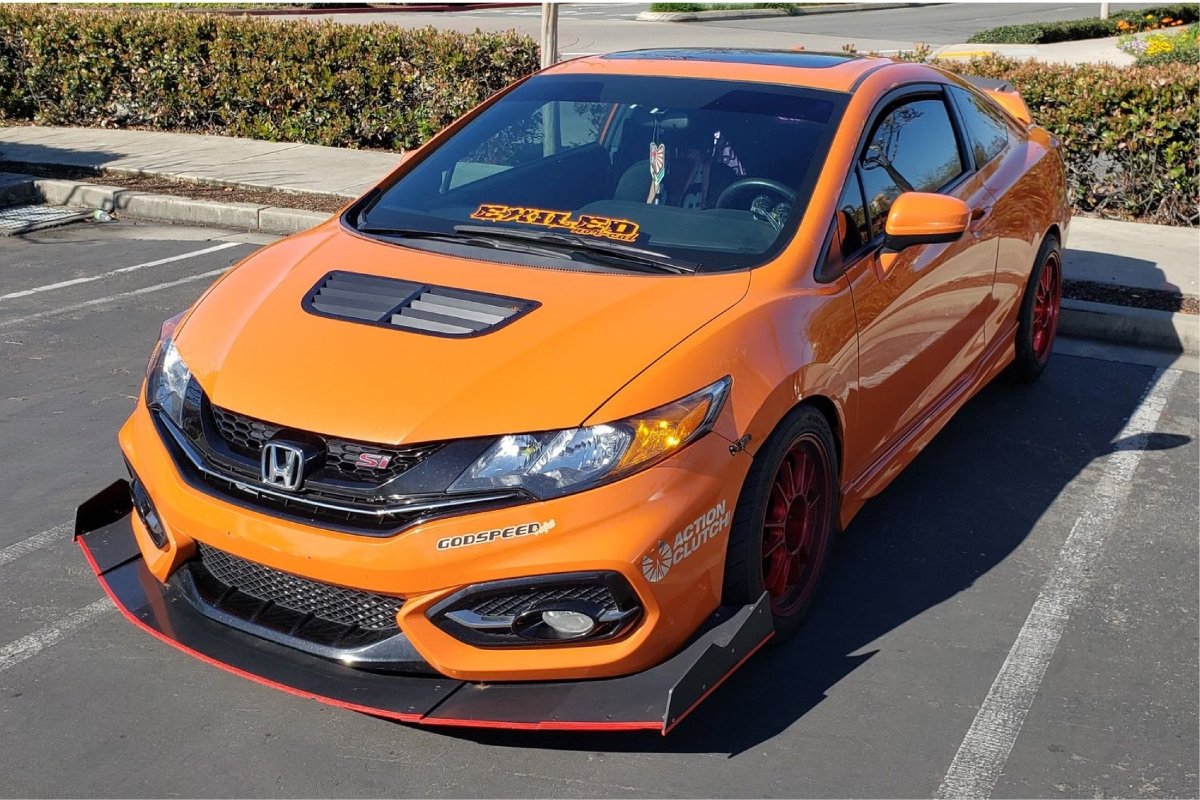 Epsilon+ [14-15 Civic Si Coupe FG4] Front Splitter - JDMuscleSplittersku-15021966065699
