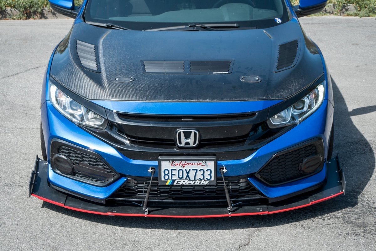 Epsilon+ [17-21 Civic Hatchback Sport FK7] Front Splitter - JDMuscleSplittersku-15021900300323