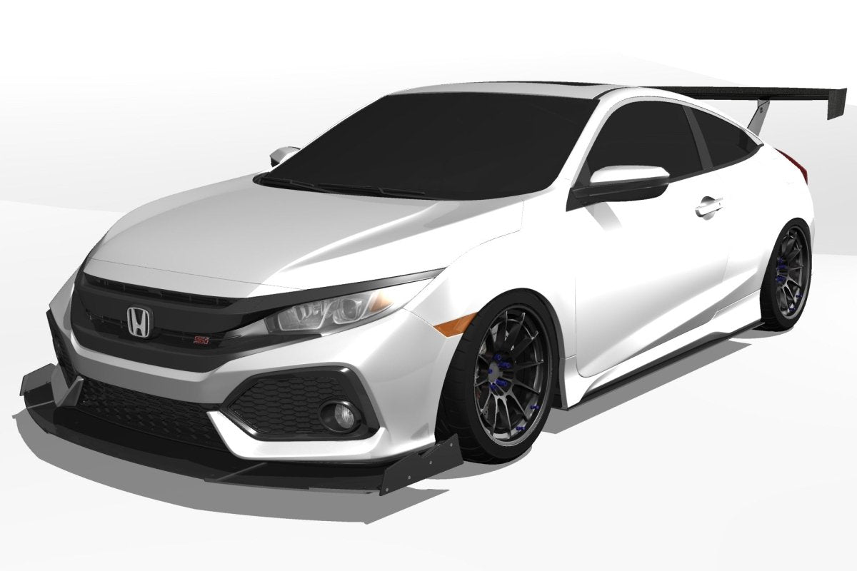 Epsilon+ [17-21 Civic Si Coupe FC3] GT Wing - JDMuscleSpoilers and Wingssku-41406528716844Carbon Fiber MotorsportSwan Mount