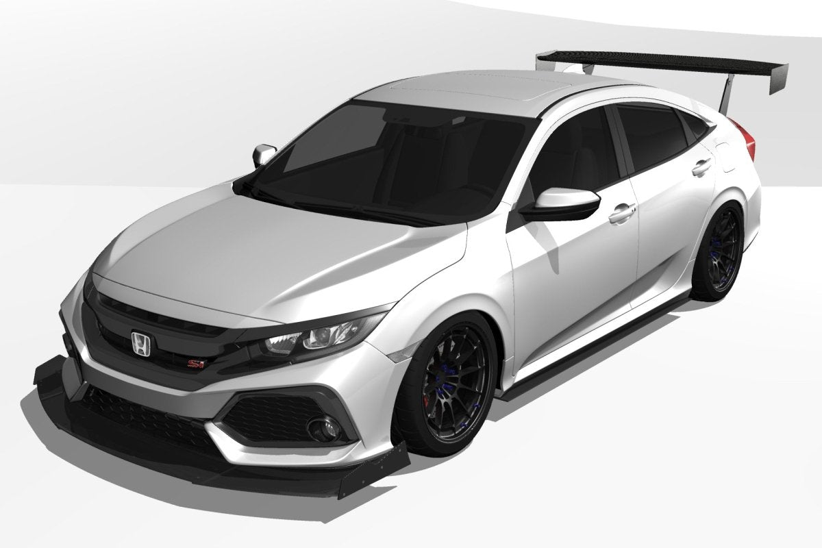 Epsilon+ [17-21 Civic Si Sedan FC1] GT Wing - JDMuscleSpoilers and Wingssku-40217758957612Carbon Fiber Motorsport (6lbs)10.5