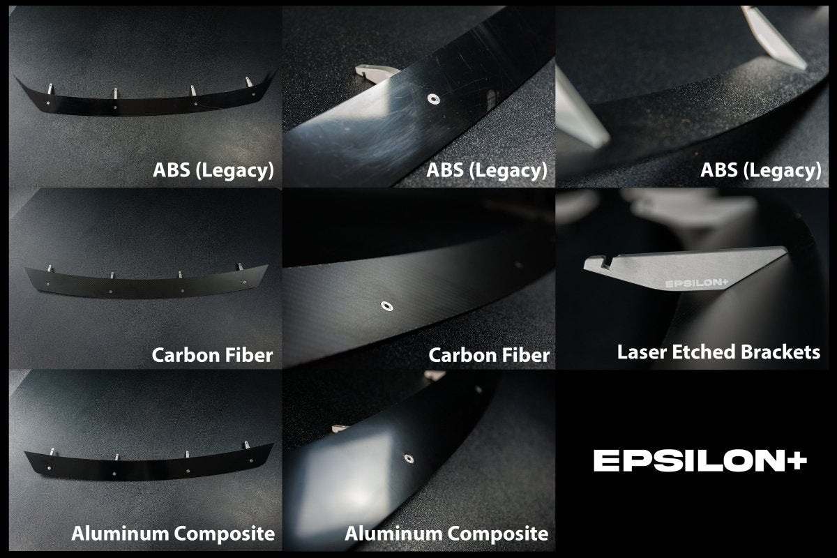 Epsilon+ [17-21 Civic Type R FK8] Double Spoiler Extension - JDMuscleSpoilers and Wingssku-40294107054124ACMClear Anodized