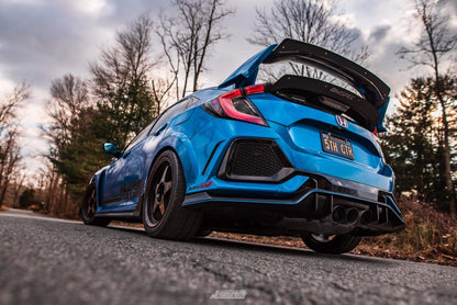 Epsilon+ [17-21 Civic Type R FK8] Double Spoiler Extension - JDMuscleSpoilers and Wingssku-40294107054124ACMClear Anodized