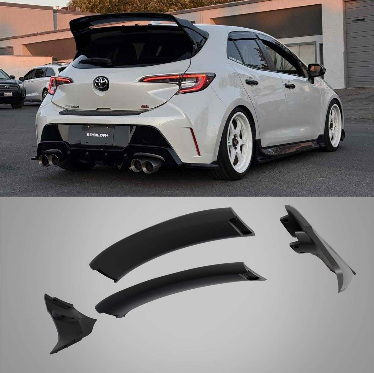 Epsilon+ [19-26 COROLLA HATCHBACK E210] WRC Wing V3 - JDMuscleSpoilers and WingsEP-GRC-WRC-ABS[BACKORDER] ABS (Gloss Black Finish)