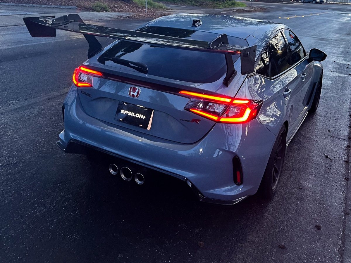 Epsilon+ [22-26 Civic Type R FL5] GT Wing - JDMuscleSpoiler and Wing Accessoriessku-42439352811564Carbon Fiber Motorsport (6lbs)Swan Mount (Set Height/CF Only)Knife Edged Scalloped