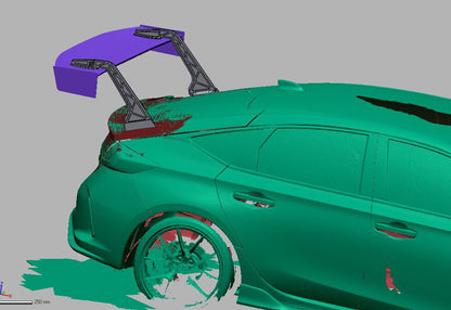 Epsilon+ [22-26 Civic Type R FL5] GT Wing - JDMuscleSpoiler and Wing Accessoriessku-42439352811564Carbon Fiber Motorsport (6lbs)Swan Mount (Set Height/CF Only)Knife Edged Scalloped
