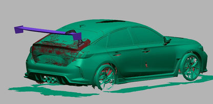 Epsilon+ [22-26 Civic Type R FL5] GT Wing - JDMuscleSpoiler and Wing Accessoriessku-42439352811564Carbon Fiber Motorsport (6lbs)Swan Mount (Set Height/CF Only)Knife Edged Scalloped