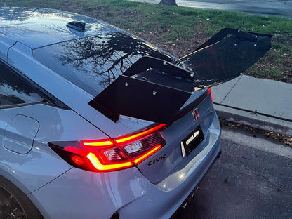 Epsilon+ [22-26 Civic Type R FL5] GT Wing - JDMuscleSpoiler and Wing Accessoriessku-42439352811564Carbon Fiber Motorsport (6lbs)Swan Mount (Set Height/CF Only)Knife Edged Scalloped