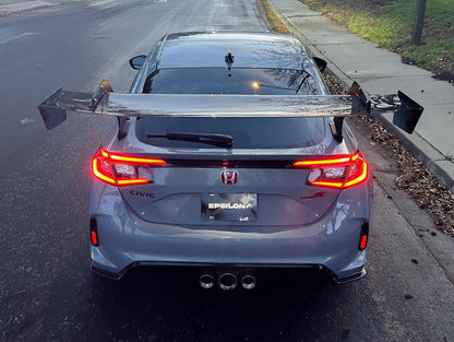 Epsilon+ [22-26 Civic Type R FL5] GT Wing - JDMuscleSpoiler and Wing Accessoriessku-42439352811564Carbon Fiber Motorsport (6lbs)Swan Mount (Set Height/CF Only)Knife Edged Scalloped