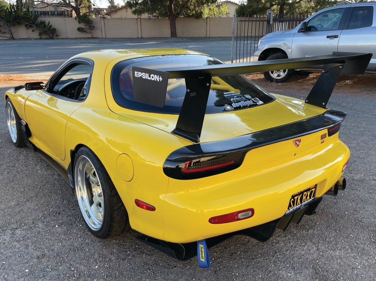 Epsilon+ [92-02 Mazda RX-7 FD] GT Wing - JDMuscleSpoiler and Wing Accessoriessku-40651272585260Carbon Fiber MotorsportSwan NeckKnife Edged Scalloped