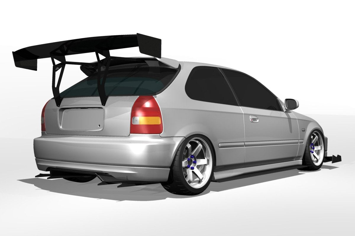 Epsilon+ [97-00 Civic Hatchback EK9] Diffuser V1+ - JDMuscleDiffusers and Vortex Generatorssku-40221366878252