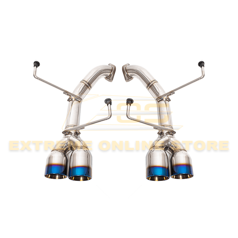 Extreme Online Store [11 - 14 WRX/STI] Muffler Delete Axle Back Quad Exhaust - JDMuscleAxle Back ExhaustsEXT-MD042-BTBlue Burnt Tips