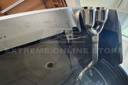 Extreme Online Store [11 - 14 WRX/STI] Muffler Delete Axle Back Quad Exhaust - JDMuscleAxle Back ExhaustsEXT-MD042-BTBlue Burnt Tips