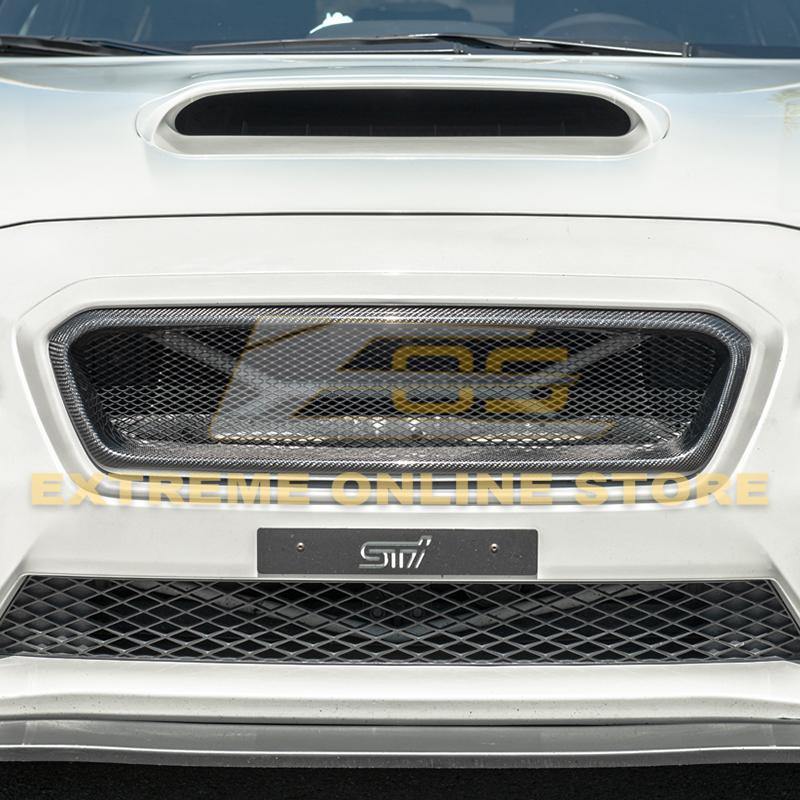 Extreme Online Store [15 - 17 WRX/STI] Front Grille Cover - JDMuscleGrillesGRILL-317-BKCFCarbon Fiber