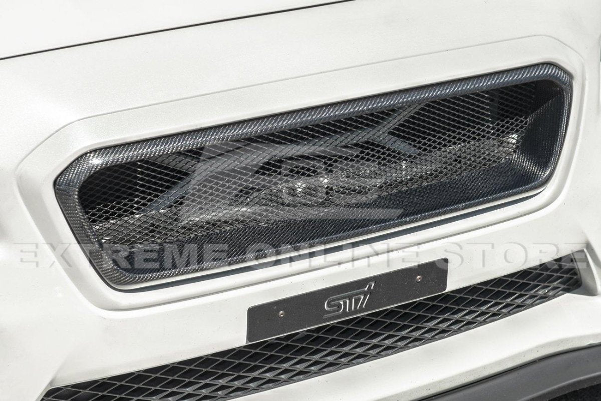 Extreme Online Store [15 - 17 WRX/STI] Front Grille Cover - JDMuscleGrillesGRILL-317-BKCFCarbon Fiber