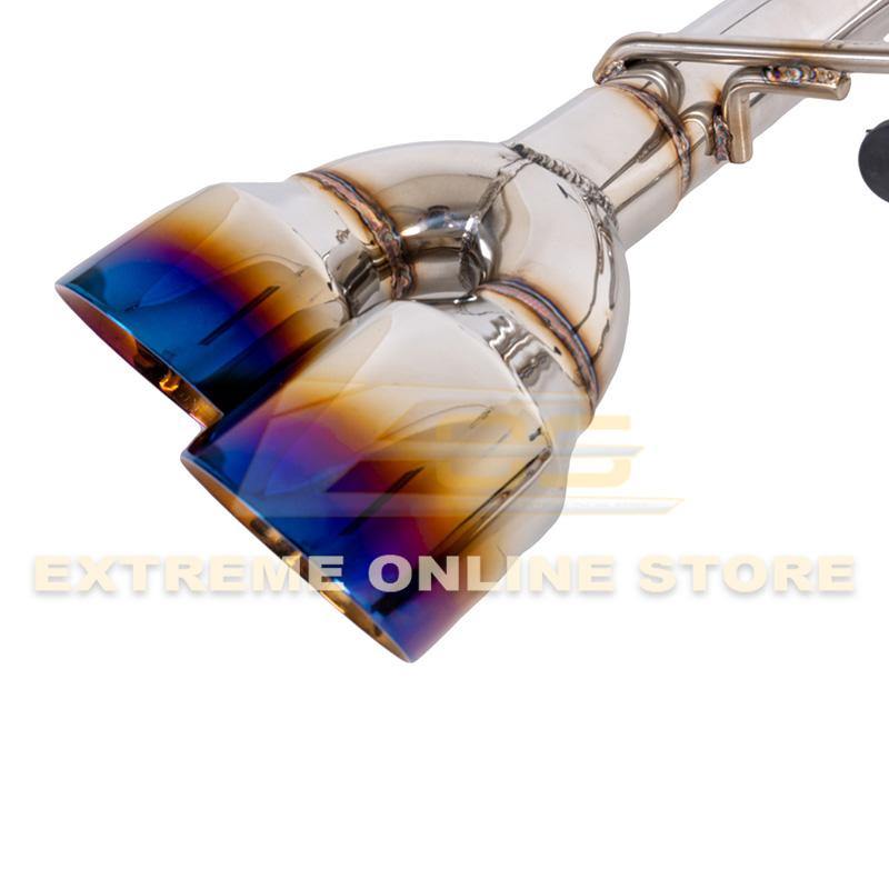 Extreme Online Store [15 - 21 WRX / STi] Axle Back Quad Burnt Tips Exhaust - JDMuscleAxle Back ExhaustsEXT-MD002-BTQuad Burnt Tips