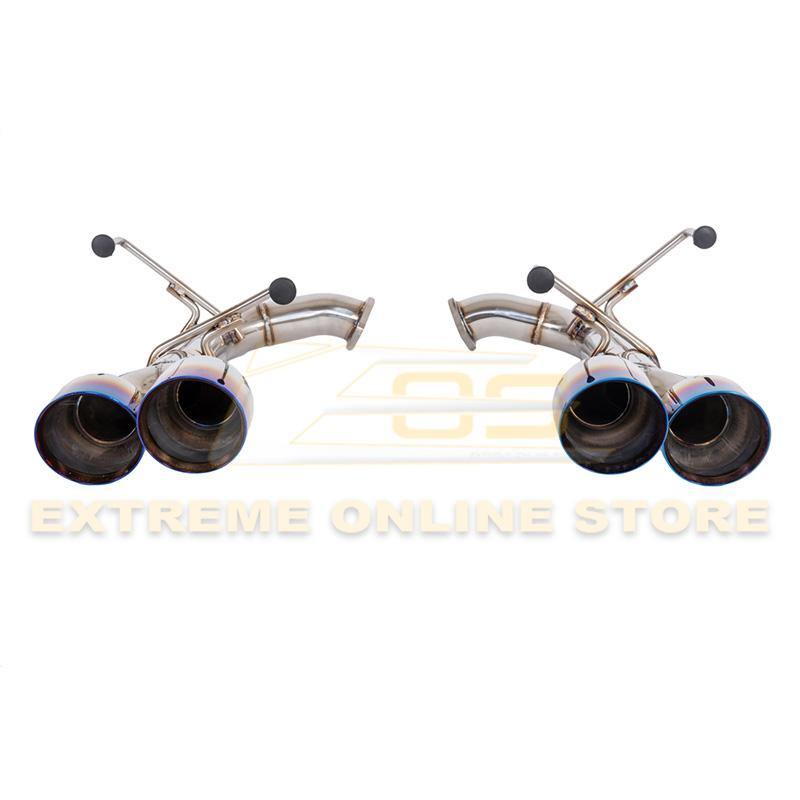 Extreme Online Store [15 - 21 WRX / STi] Axle Back Quad Burnt Tips Exhaust - JDMuscleAxle Back ExhaustsEXT-MD002-BTQuad Burnt Tips