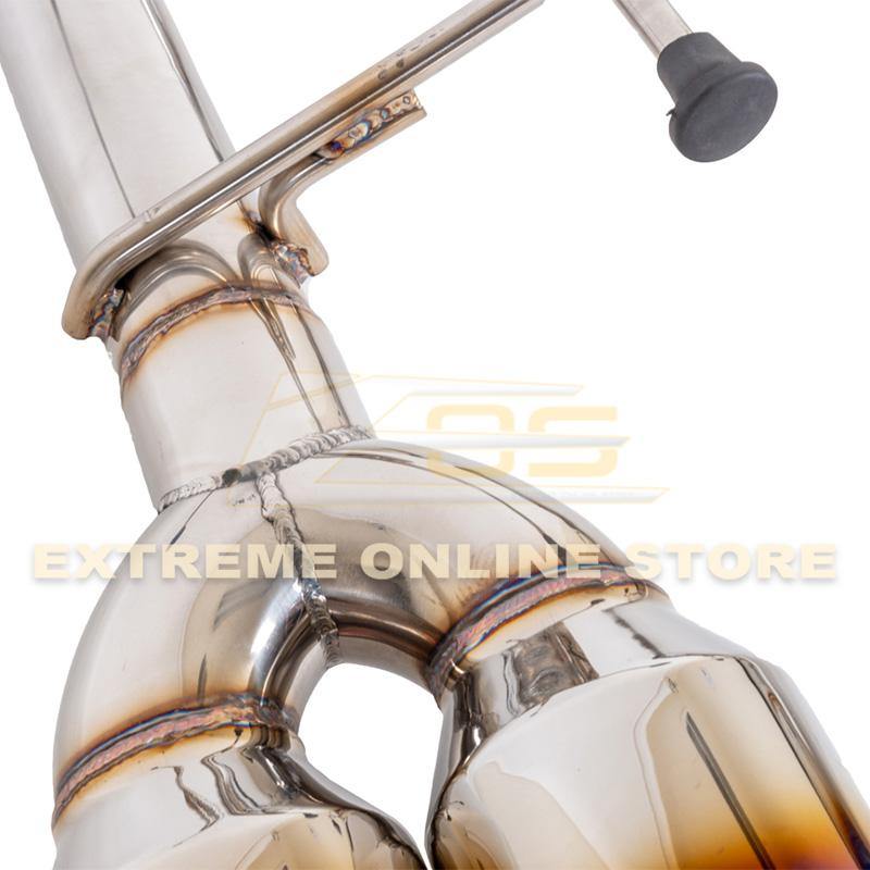 Extreme Online Store [15 - 21 WRX / STi] Axle Back Quad Burnt Tips Exhaust - JDMuscleAxle Back ExhaustsEXT-MD002-BTQuad Burnt Tips