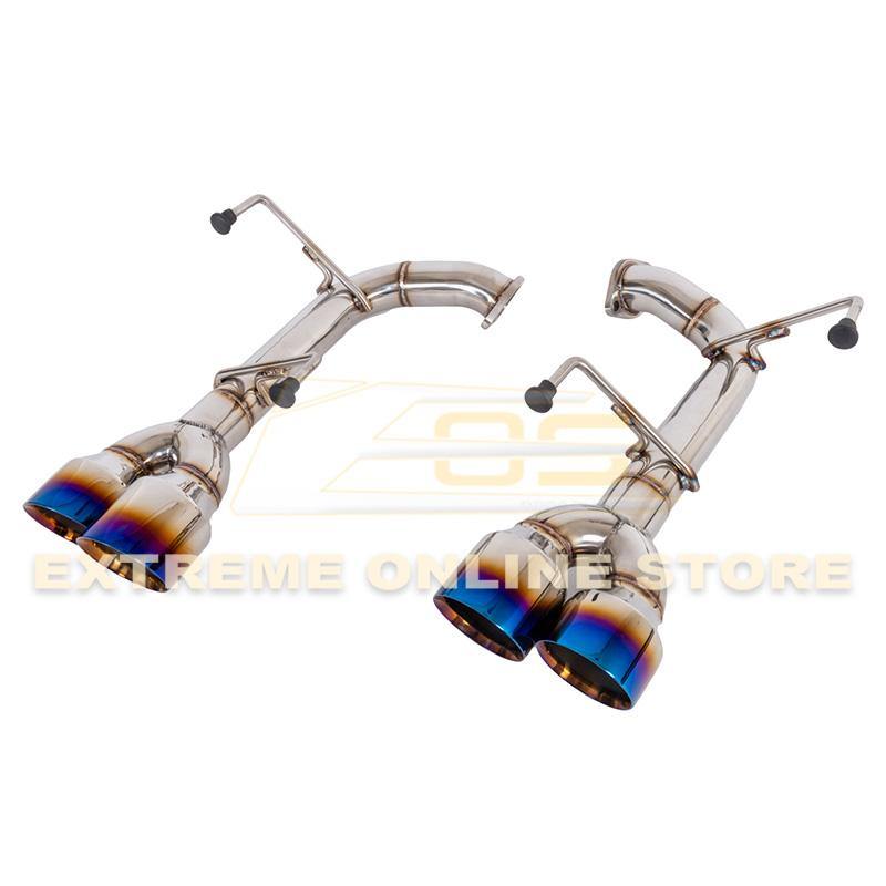 Extreme Online Store [15 - 21 WRX / STi] Axle Back Quad Burnt Tips Exhaust - JDMuscleAxle Back ExhaustsEXT-MD002-BTQuad Burnt Tips