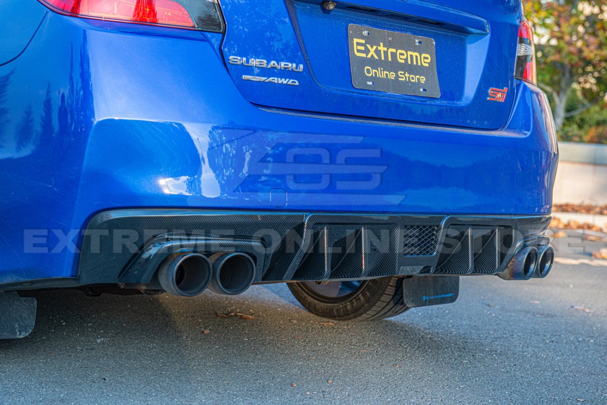 Extreme Online Store [15 - 21 WRX STI] Rear Lower Fin Diffuser - JDMuscleDiffusers and Vortex GeneratorsWRX20A-DIFF-CNHydro - Dipped Carbon Fiber