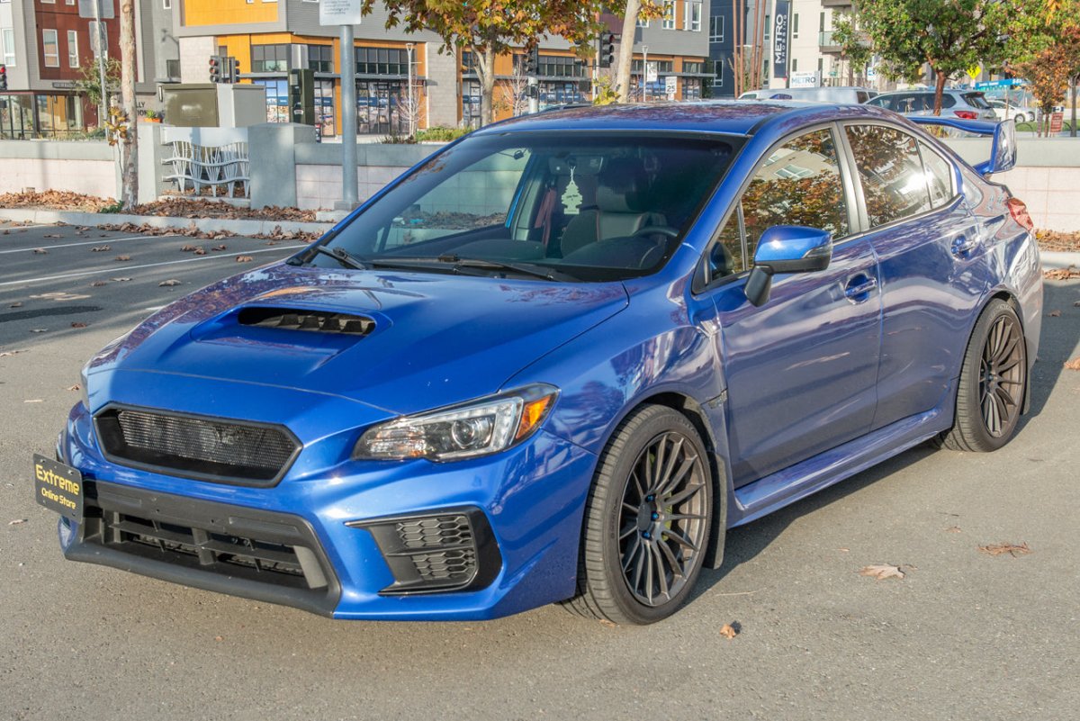 Extreme Online Store [18 - 21 WRX/STI] CS Front Mesh Grille Vent Cover - JDMuscleGrillesGRILL-318-ABSMatte Black