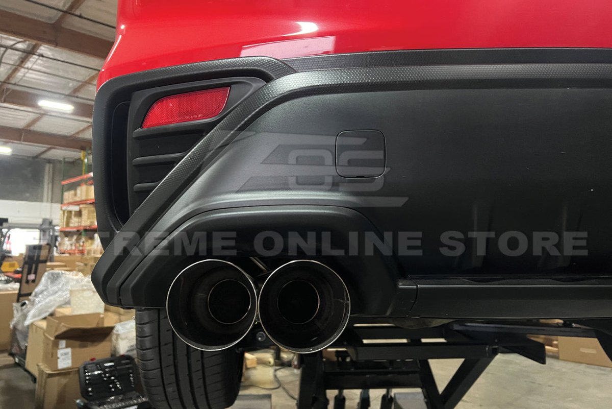EXTREME ONLINE STORE [22 - 26 WRX] AXLE BACK MUFFLER DELETE SINGLE WALL 4" QUAD TIPS EXHAUST - JDMuscleAxle Back ExhaustsEXT-MD058Quad Tips