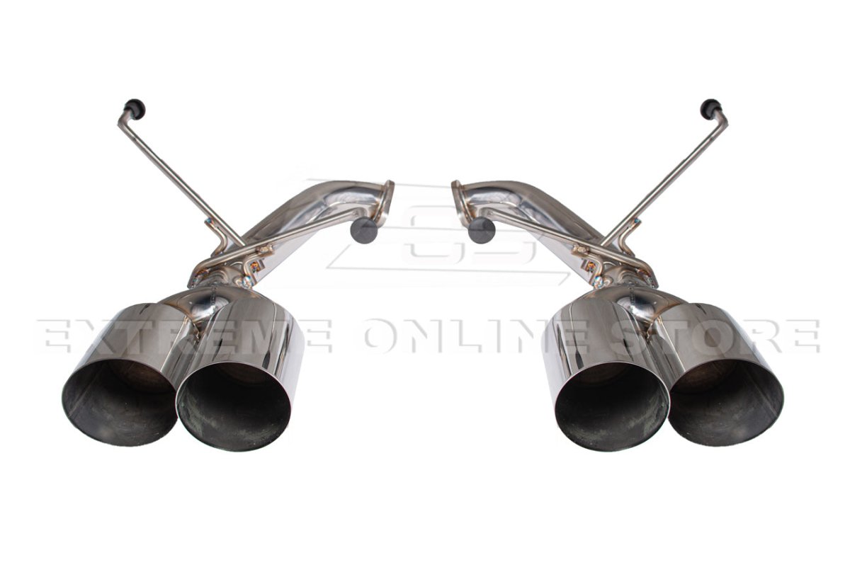 EXTREME ONLINE STORE [22 - 26 WRX] AXLE BACK MUFFLER DELETE SINGLE WALL 4" QUAD TIPS EXHAUST - JDMuscleAxle Back ExhaustsEXT-MD058Quad Tips
