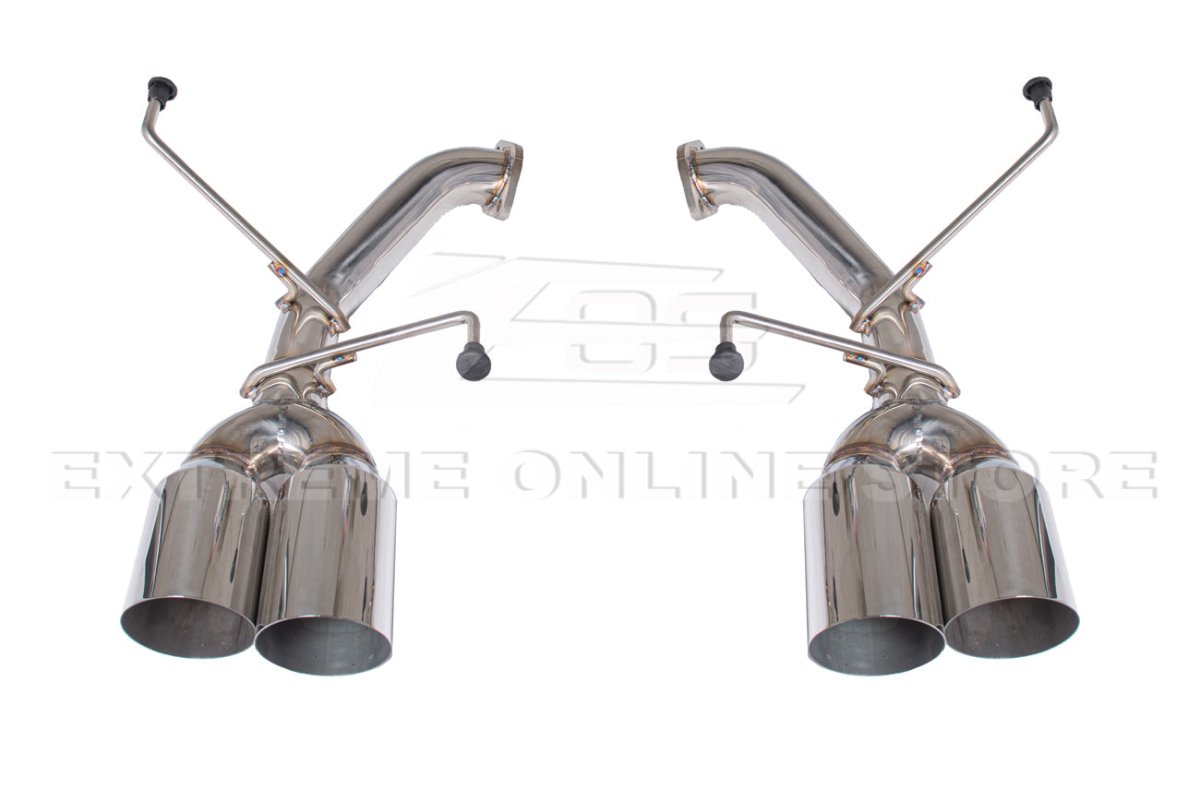 EXTREME ONLINE STORE [22 - 26 WRX] AXLE BACK MUFFLER DELETE SINGLE WALL 4" QUAD TIPS EXHAUST - JDMuscleAxle Back ExhaustsEXT-MD058Quad Tips