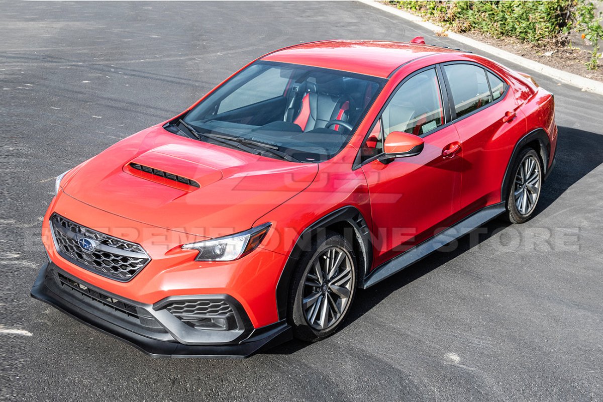 EXTREME ONLINE STORE [22 - 26 WRX] JDM CS PACKAGE FRONT BUMPER LIP SPLITTER - JDMuscleFront Wind SplitterFLIP-543-ABSMatte Black