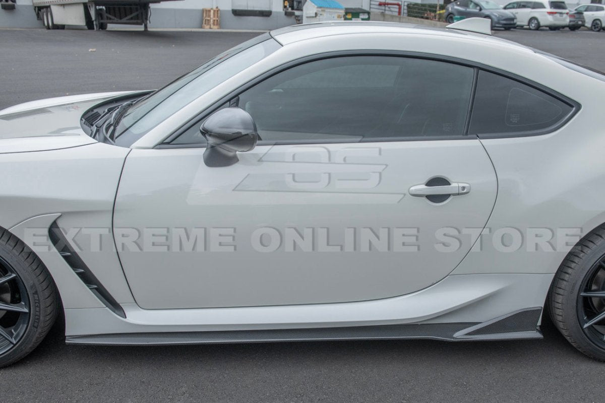 EXTREME ONLINE STORE 22 - UP TOYOTA GR86 CARBON FIBER SIDE SKIRTS | GR86 - 22 - SBK - CF - JDMuscleSide SkirtsGR86-22-SBK-CF