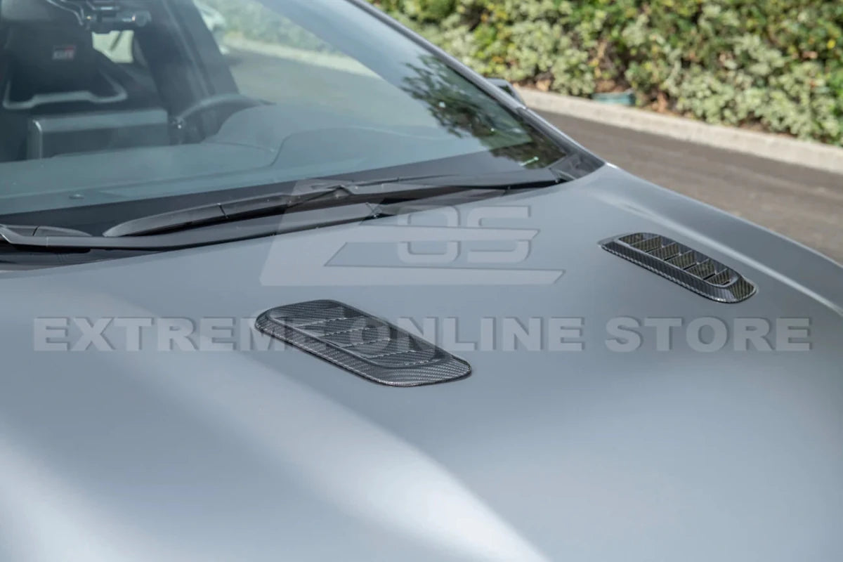 Extreme Online Store [23 - 25 GR Toyota Corolla] Carbon Fiber Front Bulge Hood Vent | VENT - 689 - BKCF - JDMuscleHood Scoops / VentsVENT-689-BKCF