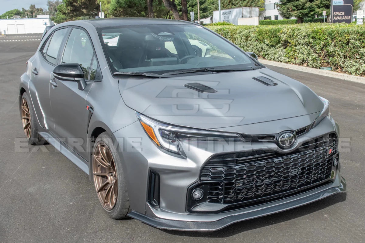 Extreme Online Store [23 - 25 GR Toyota Corolla] Carbon Fiber Front Bulge Hood Vent | VENT - 689 - BKCF - JDMuscleHood Scoops / VentsVENT-689-BKCF