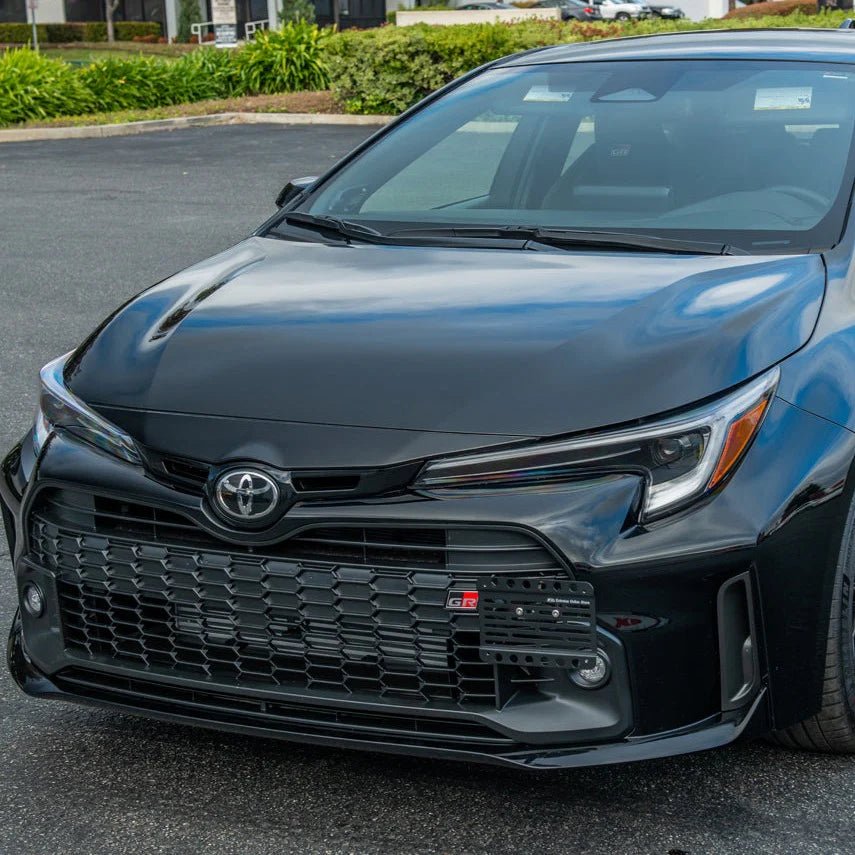 Extreme Online Store [23 - 25 Toyota GR Corolla Hatchback] Tow Hook License Plate Mount Bracket - JDMuscleLicense Plate Relocation KitsL001_L-BRACKETMid Size