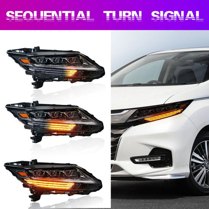 Archaic Full LED Headlights Assembly For Honda Odyssey 15-21