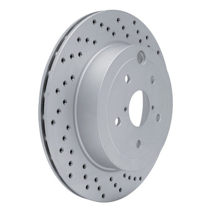 DFC [08-20 WRX] Rear Right Drilled GeoPerformance Rotor - Black Hat
