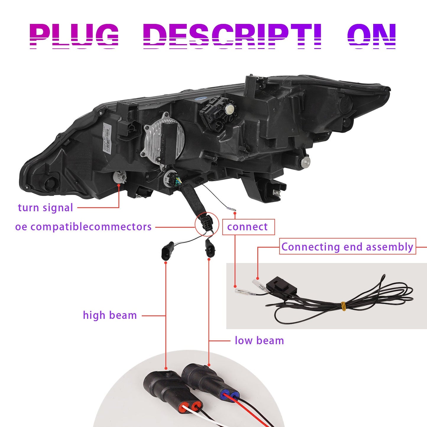 Archaic Full LED Headlights Assembly For Honda Odyssey 15-21