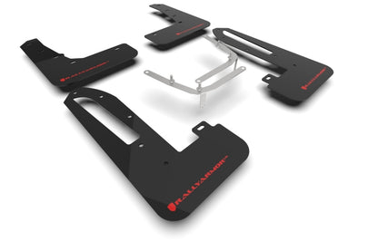 Rally Armor [23-26 Civic Type R] UR Mud Flaps - Black with Red Logo, MF97-UR-BLK-RD