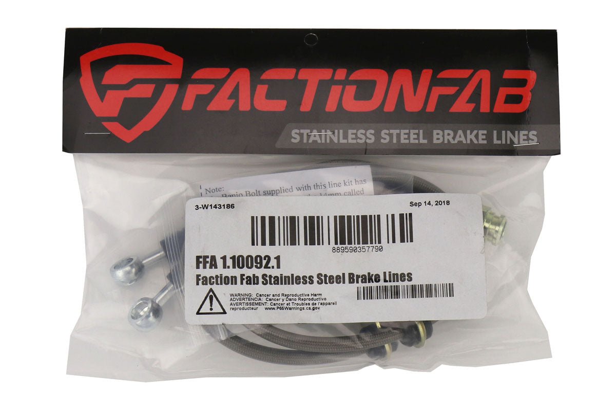 FactionFab [13+ FRS/BRZ/86, 08 - 17 WRX STI] Rear Stainless Steel Brake Lines - JDMuscleBrake LinesFFA1.10092.1