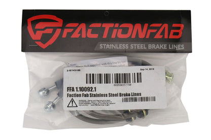 FactionFab [13+ FRS/BRZ/86, 08 - 17 WRX STI] Rear Stainless Steel Brake Lines - JDMuscleBrake LinesFFA1.10092.1