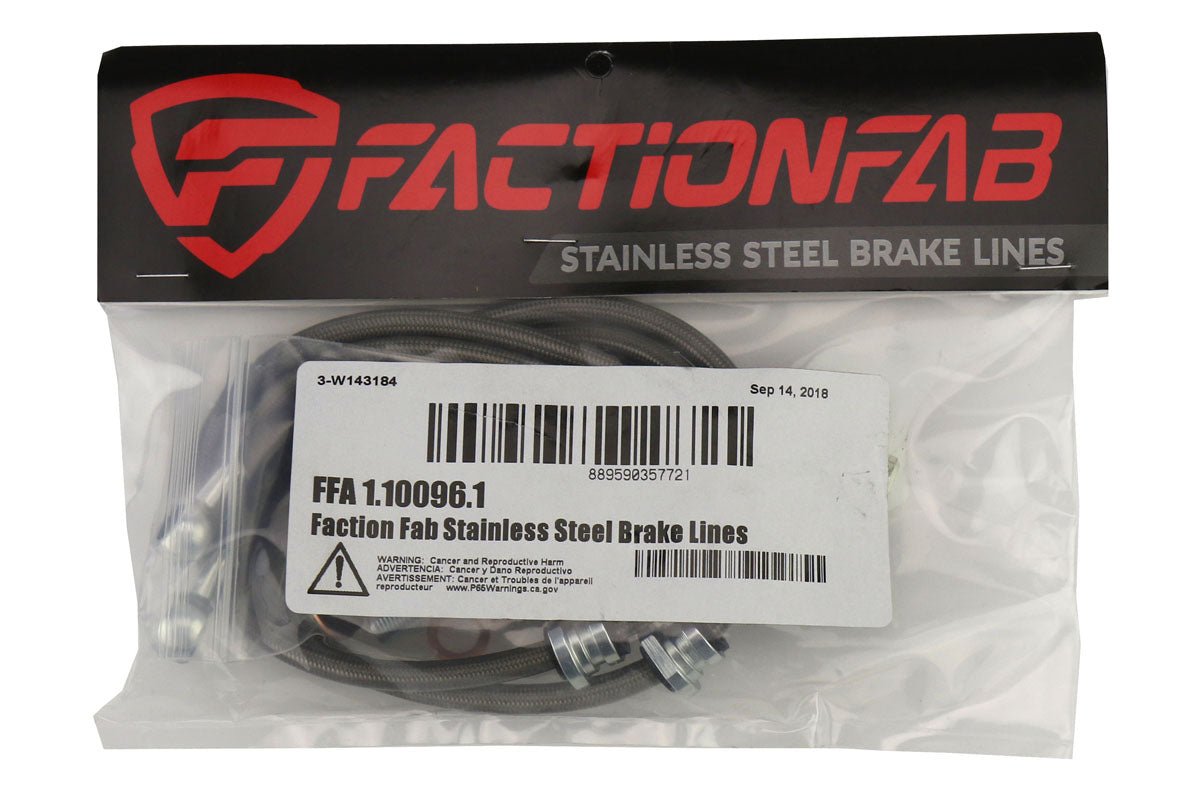 FactionFab Rear Stainless Steel Brake Lines Subaru STI 2004 - 2007 - JDMuscleFFA1.10096.1